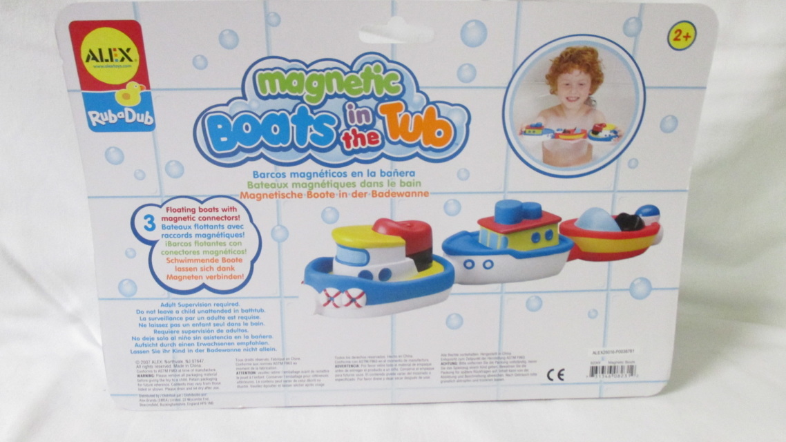 alex magnetic boats in the tub